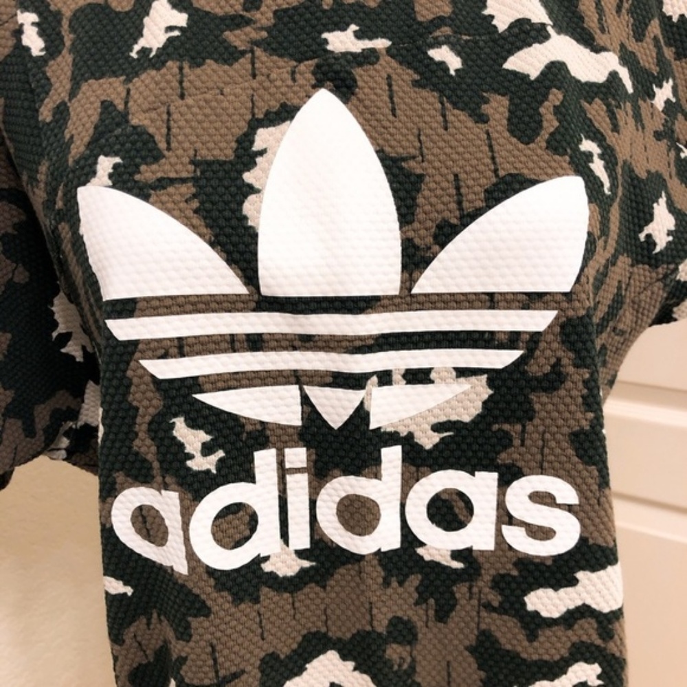 Adidas thick oversized women shirt army pockets xs - Picture 3 of 8